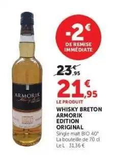 Hyper U WHISKY BRETON ARMORIK EDITION ORIGINAL offre