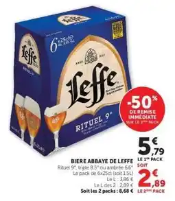 Hyper U BIÈRE ABBAYE DE LEFFE offre