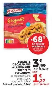 Hyper U Beignets de Calamars à la Romaine Surgelés 'Pescanova' offre