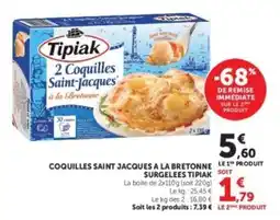 Hyper U Coquilles Saint-Jacques À La Bretonne Surgelées Tipiak offre