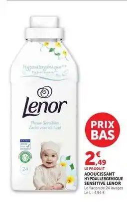 Hyper U Adoucissant Hypoallergénique Sensitive Lenor offre