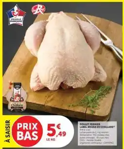 Hyper U POULET FERMIER LABEL ROUGE DE CHALLANS offre