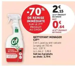 Hyper U Nettoyant ménager CIF offre
