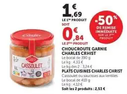 Hyper U Choucroute Garnie Charles Christ offre