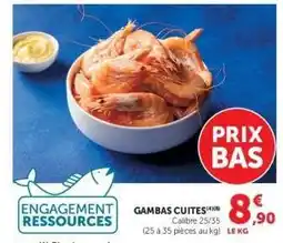 Hyper U Gambas Cuites offre