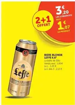 Hyper U Biere Blonde Leffe 6.6° offre
