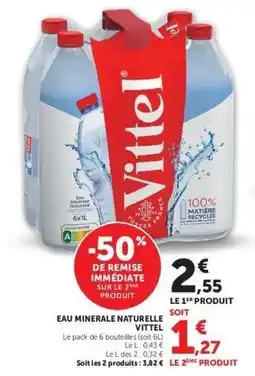 Hyper U Eau Minérale Naturelle Vittel offre