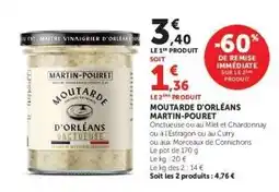 Super U Moutarde d'Orléans Martin Pouret offre
