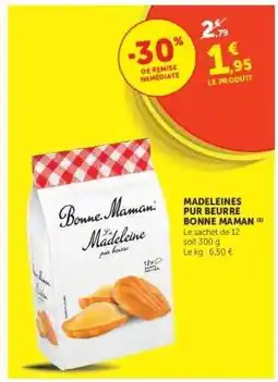 Hyper U MADELEINES PUR BEURRE BONNE MAMAN offre