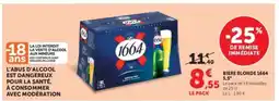 Hyper U Bière Blonde 1664 offre