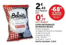 Super U CHIPS ARTISANALES DE BEAUCE BELSIA offre