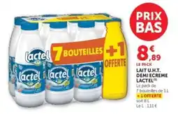 Hyper U LAIT U.H.T. DEMI ECREME LACTEL offre
