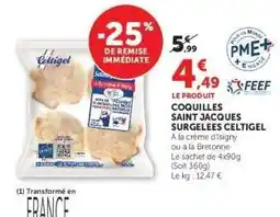 Super U Coquilles Saint-Jacques surgelées CELTIGEL offre