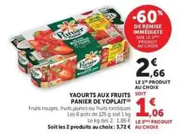 Hyper U Yaourts aux fruits Panier de Yoplait offre