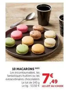 Hyper U 10 MACARONS offre