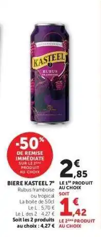 Hyper U BIERE KASTEEL 7° offre