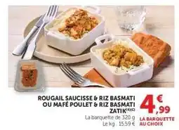 Hyper U ROUGAIL SAUCISSE & RIZ BASMATI OU MAFÉ POULET & RIZ BASMATI offre