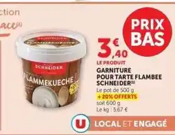 Hyper U GARNITURE POUR TARTE FLAMBEE SCHNEIDER offre