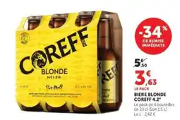Super U BIERE BLONDE COREEFF 4.2° offre