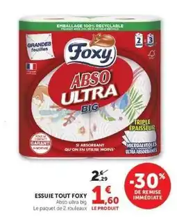 Super U ESSUIE-TOUT FOXY offre