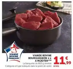 Super U Viande Bovine : Bourguignon offre