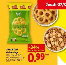 Lidl SNACK DAY Onion rings offre
