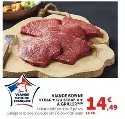 Super U Viande Bovine : Steak offre