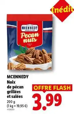 Lidl MCENNEDY Noix de pécan grillées et salées offre