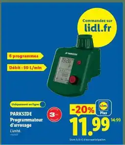 Lidl Parkside Programmateur d'arrosage offre
