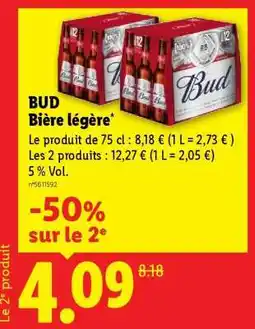 Lidl BUD Bière légère offre