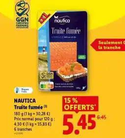 Lidl NAUTICA Truite fumée offre