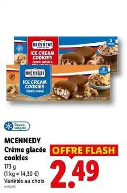 Lidl MCENNEDY Crème glacée cookies offre