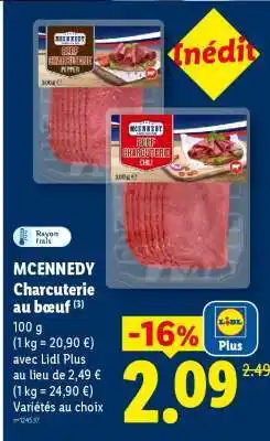 Lidl MCENNEDY Charcuterie au bœuf offre