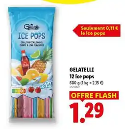 Lidl GELATELLI 12 ice pops offre