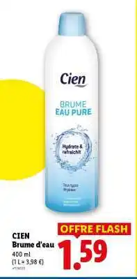 Lidl CIEN Brume d'eau offre