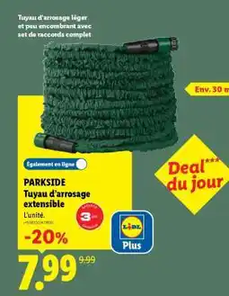 Lidl PARKSIDE Tuyau d'arrosage extensible offre