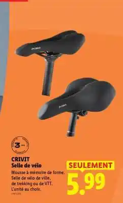 Lidl CRIVIT Selle de vélo offre