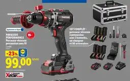 Lidl PARKSIDE PERFORMANCE Perceuse-visseuse percussion sans fil offre