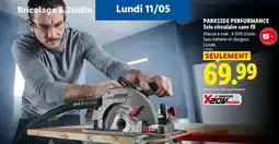 Lidl PARKSIDE PERFORMANCE Scie circulaire sans fil offre