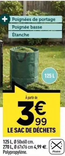 Centrakor Le sac de déchets offre