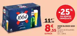 Super U Biere blonde 1664 5,5° offre