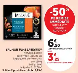 Super U Saumon fume labeyrie offre