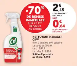 Super U Nettoyant menager cif offre