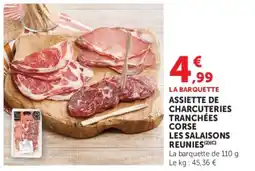Super U Assiette de charcuteries tranchées corse les salaisons reunies offre