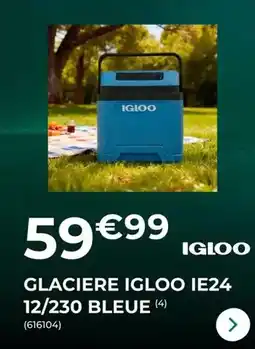 Feu Vert Igloo - glaciere ie24 12/230 bleue offre
