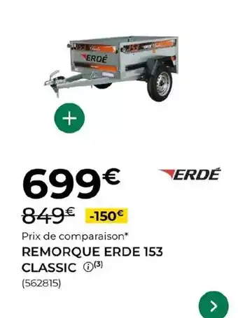 Erde - remorque 153 classic