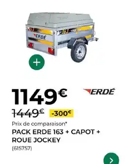 Feu Vert Erde - pack 163 + capot + roue jockey offre