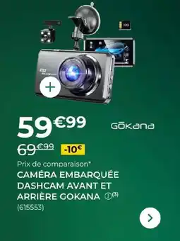 Feu Vert Gokana - caméra embarquée dashcam avant et arrière offre