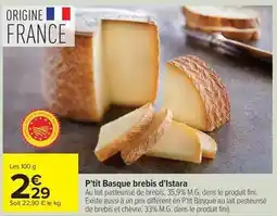 Carrefour Istara - p'tit basque brebis d'istara offre