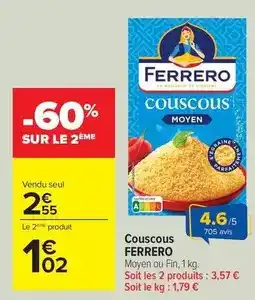 Carrefour Ferrero rocher - couscous offre